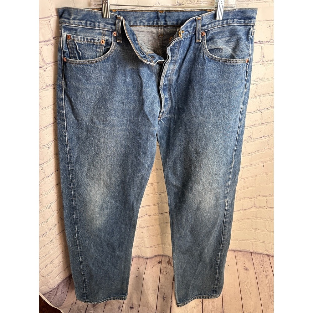 Levi's 505 Jeans Regular Fit Light Wash Denim Classic W40 L38